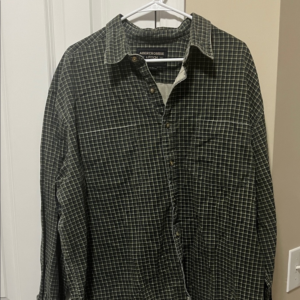 Vintage Abercrombie & Fitch Dark Green Checkered Shirt